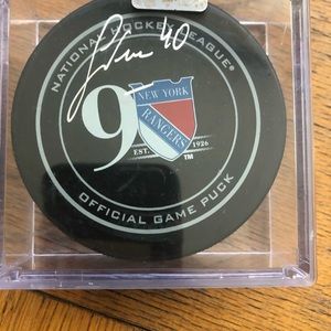 Michael Grabner NY Rangers Signed Hockey Puck
